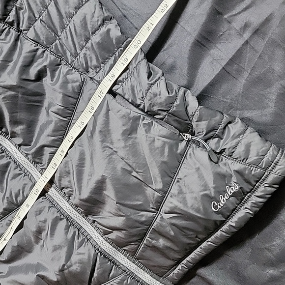Cabela's Puffer Water Resistant Primaloft Faux Fur Lined Lightweight Size Large - Picture 12 of 15